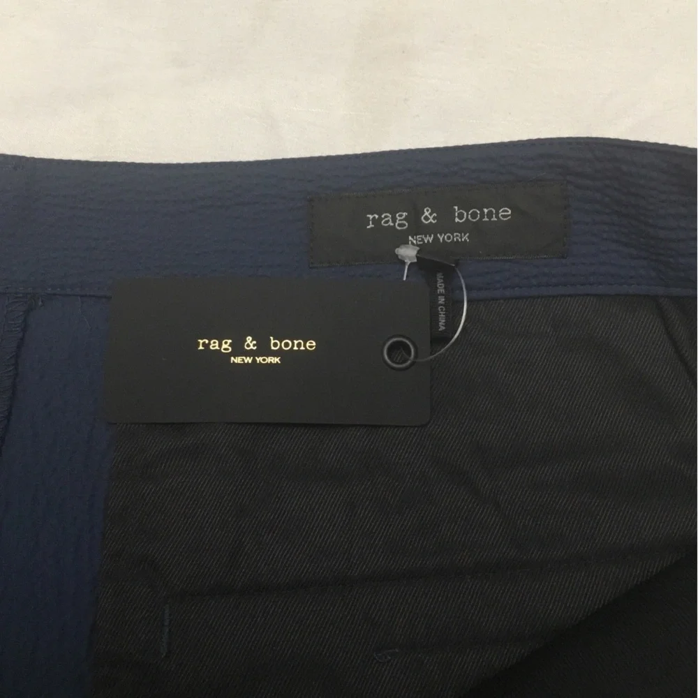 rag & bone Navy Flat Front Shorts